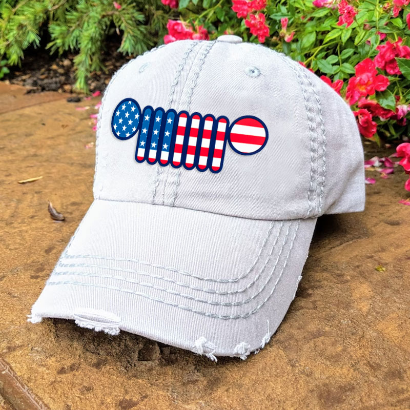 American flag Hat Personalized Jeep Baseball Cap
