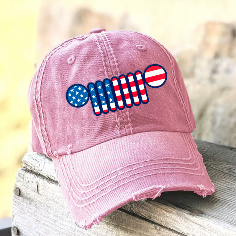 American flag Hat Personalized Jeep Baseball Cap