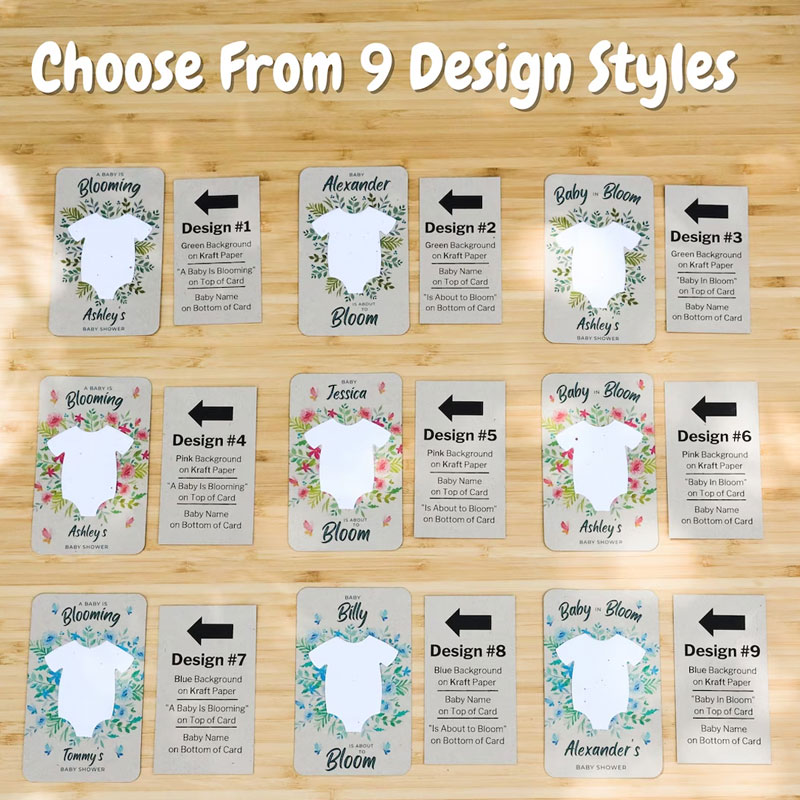 Baby Shower Favors - Wildflower Seed Packets