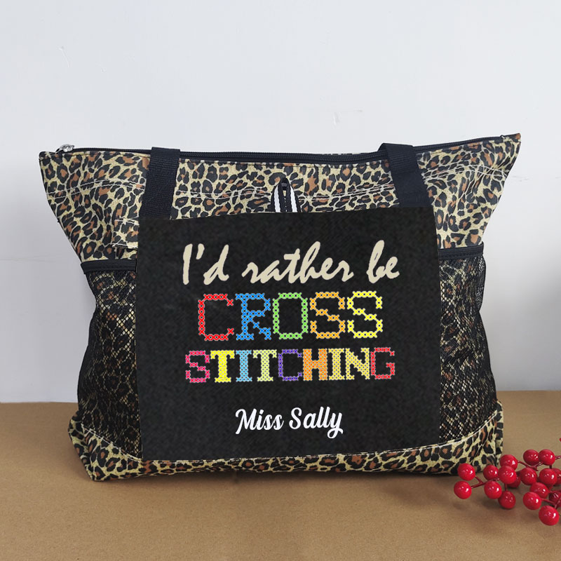 I'd Rather Be Cross Stitching, Cross Stitch Lover Tote Bag