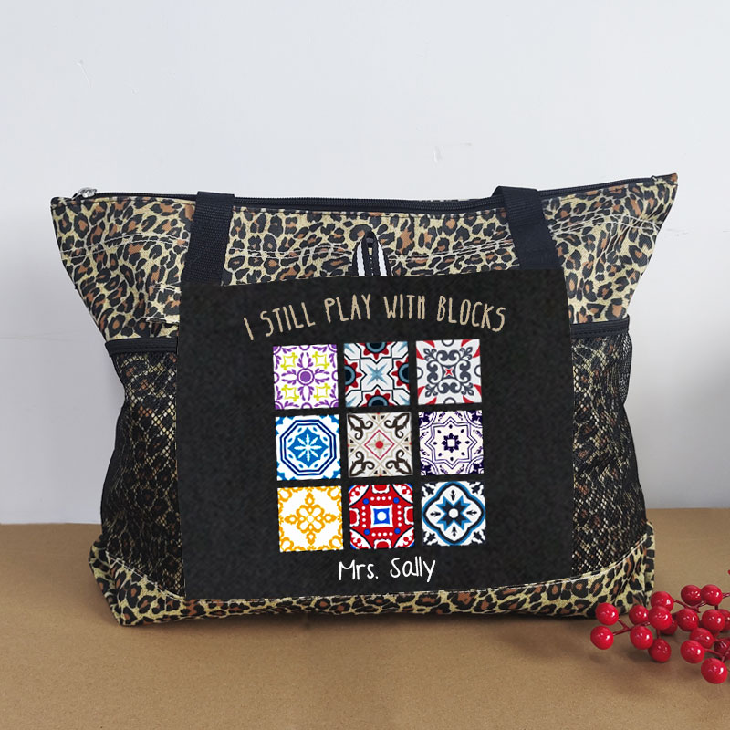 I Still Play With Blocks, Quilt Patterns Sewing Lover Tote Bag