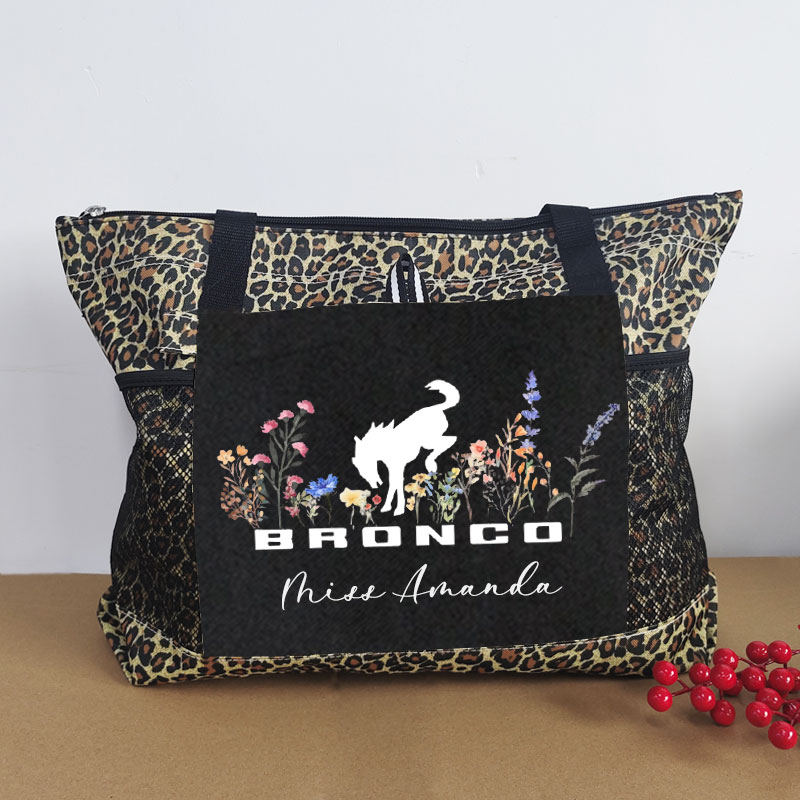 Bronco Tote Ford Bronco Flowers Tote Bag