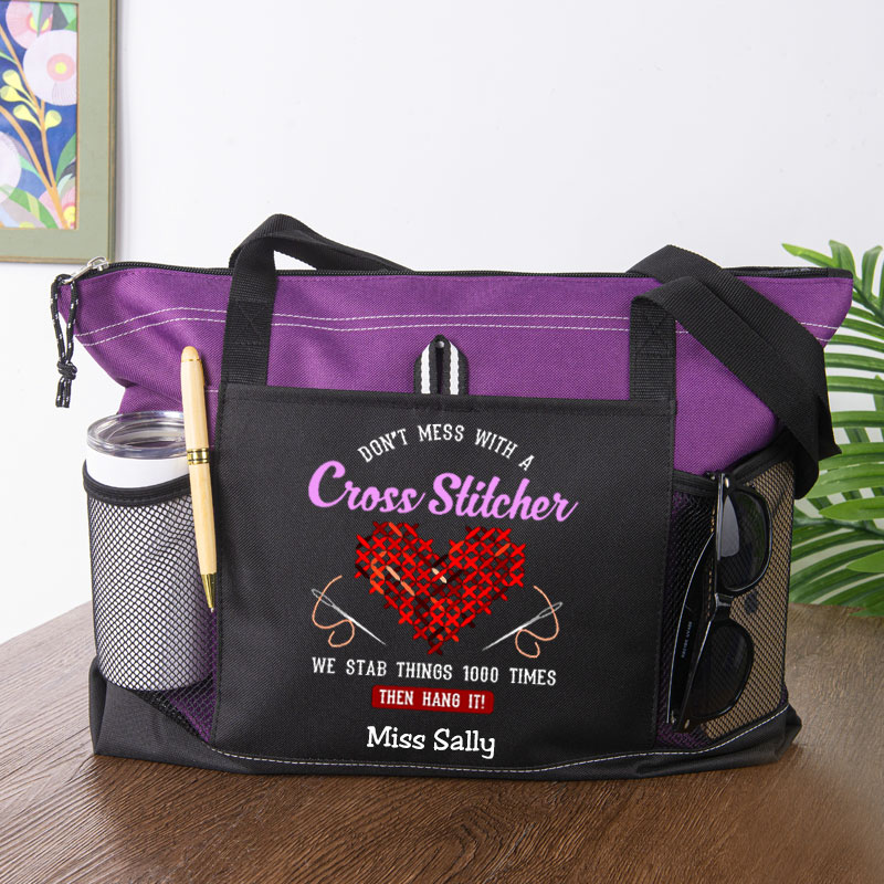 Don't Mess With a Cross Stitcher Tote Bag