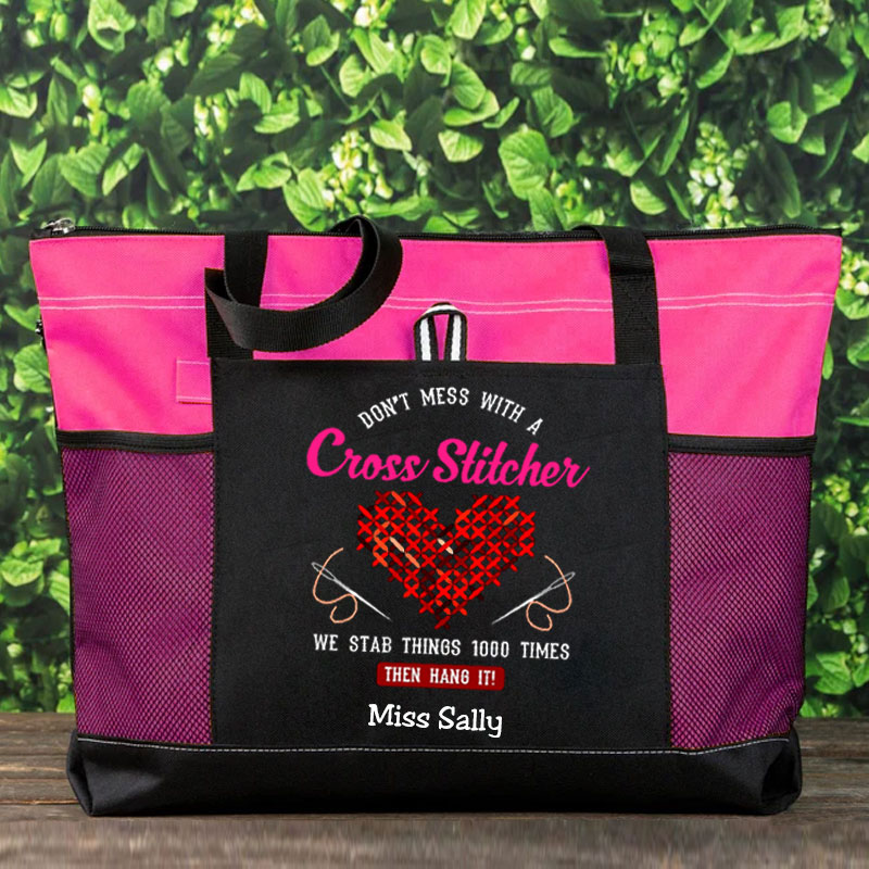 Don't Mess With a Cross Stitcher Tote Bag