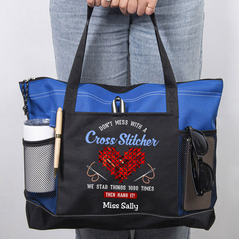 Don't Mess With a Cross Stitcher Tote Bag
