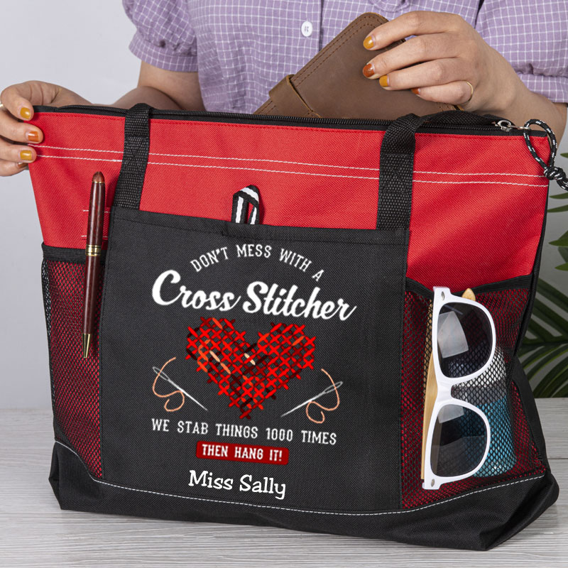 Don't Mess With a Cross Stitcher Tote Bag