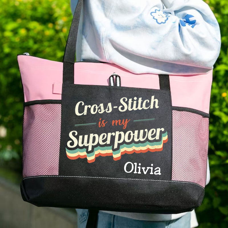 Cross-Stitch is My Superpower Tote Bag