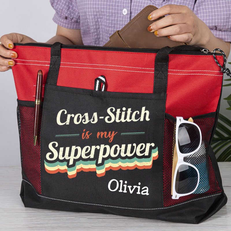Cross-Stitch is My Superpower Tote Bag