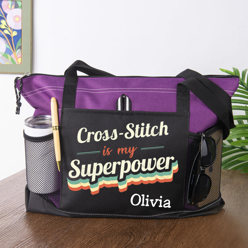 Cross-Stitch is My Superpower Tote Bag