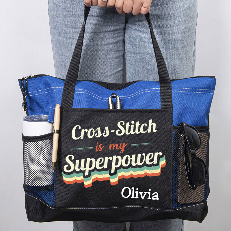 Cross-Stitch is My Superpower Tote Bag