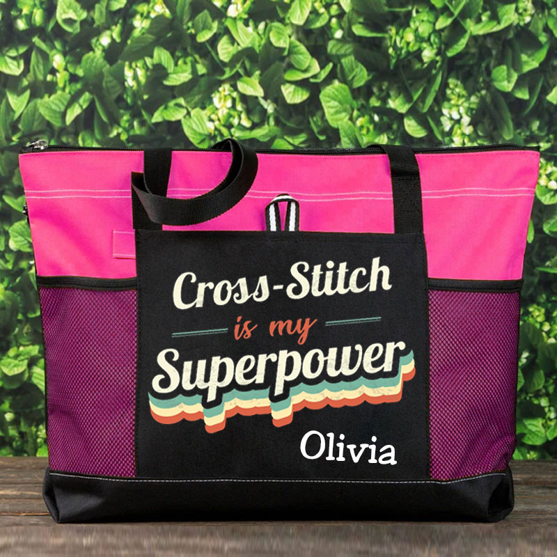 Cross-Stitch is My Superpower Tote Bag