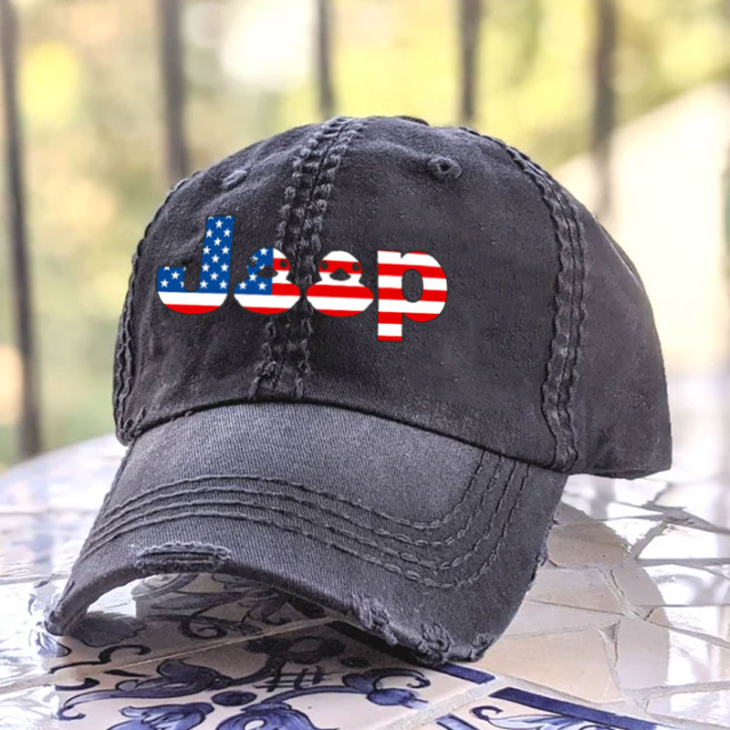 Duck 4th of July Jp USA Flag Baseball Cap