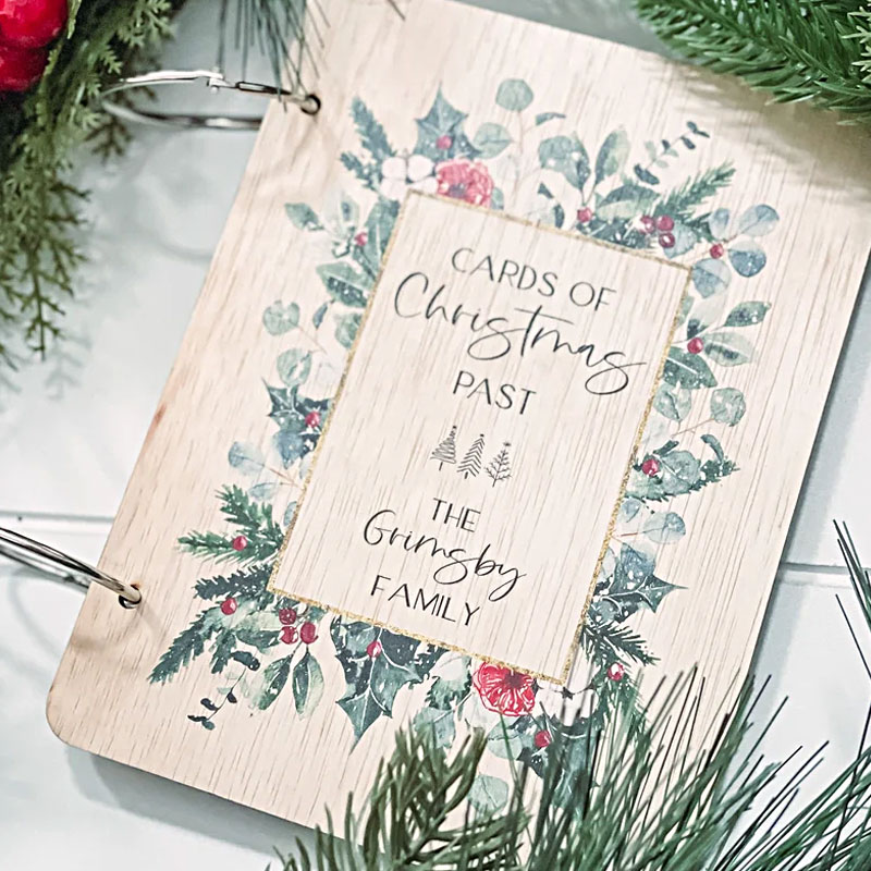 Christmas Card Keeper Personalized Christmas Card Holder