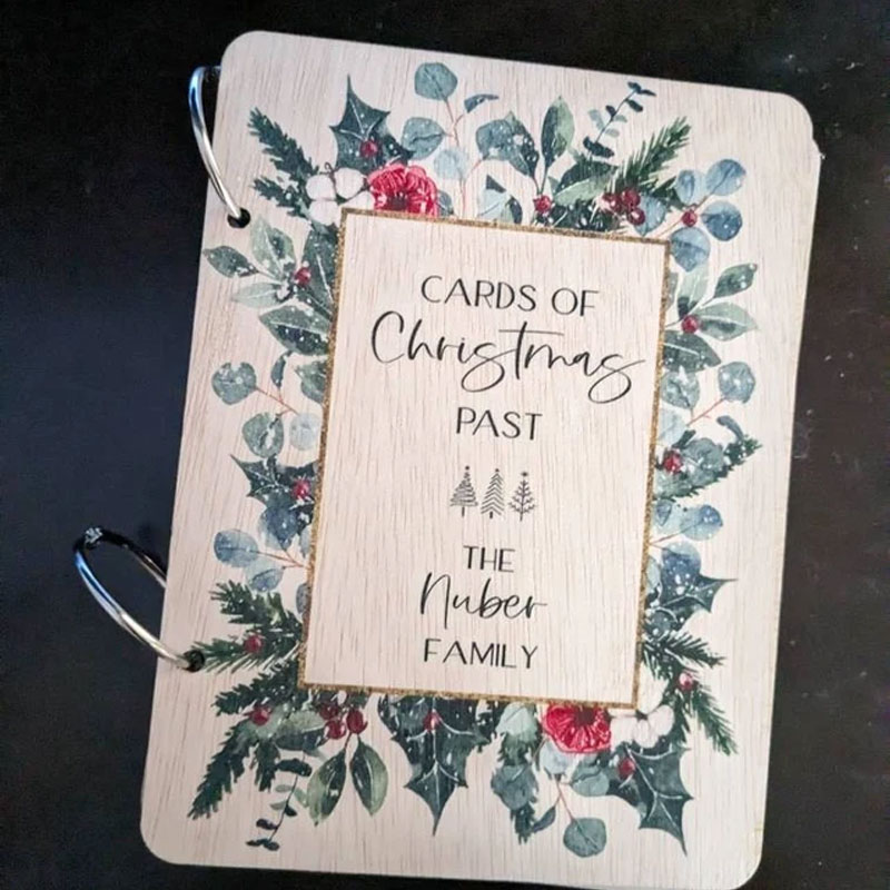 Christmas Card Keeper Personalized Christmas Card Holder