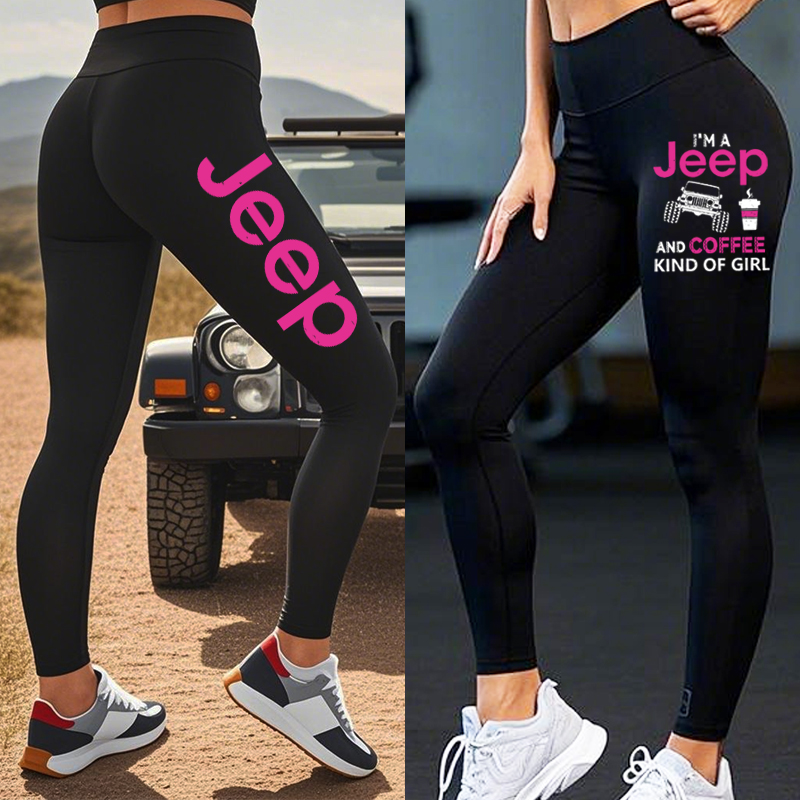 Coffee And Jeep Kind of Girl Leggings