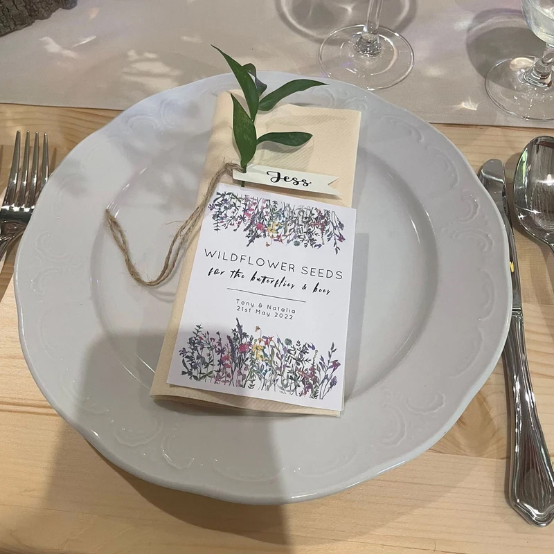 Colourful 'Meant To Bee' Wildflower Seed Wedding Favours