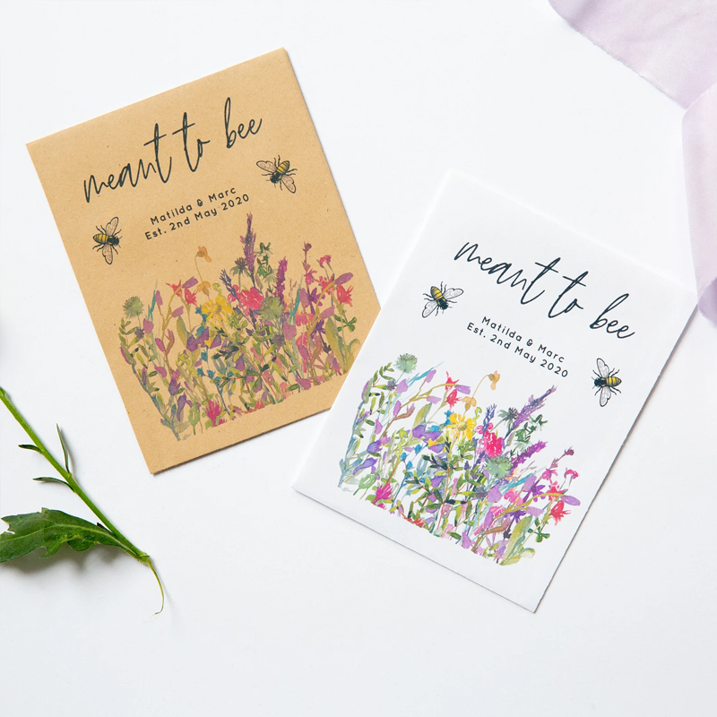 Colourful 'Meant To Bee' Wildflower Seed Wedding Favours