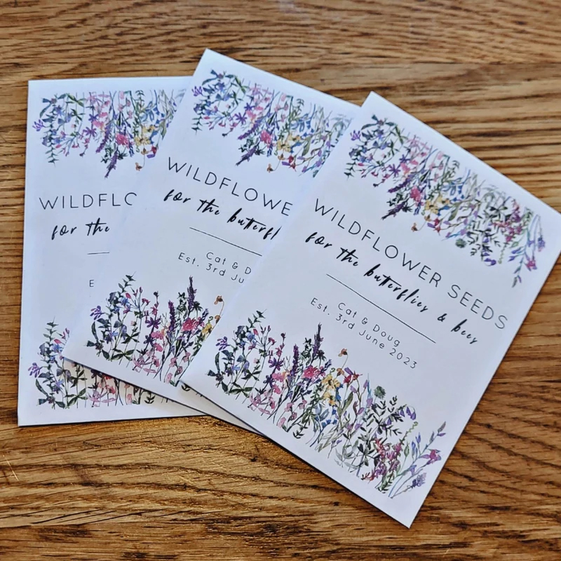 Colourful 'Meant To Bee' Wildflower Seed Wedding Favours