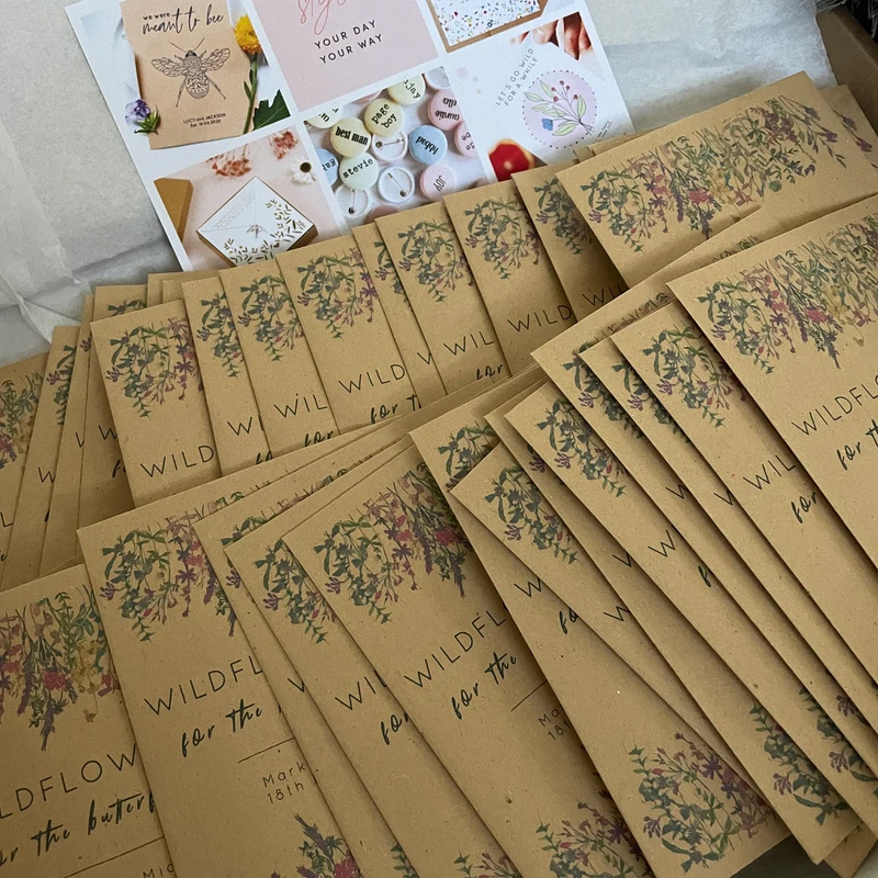 Colourful 'Meant To Bee' Wildflower Seed Wedding Favours