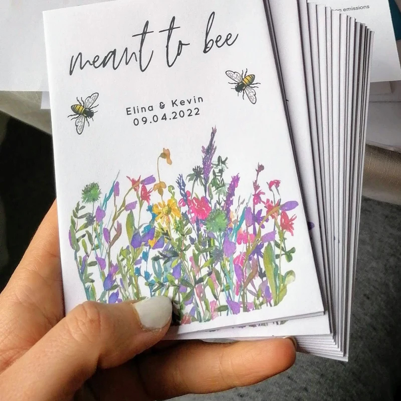 Colourful 'Meant To Bee' Wildflower Seed Wedding Favours