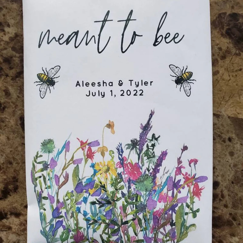 Colourful 'Meant To Bee' Wildflower Seed Wedding Favours