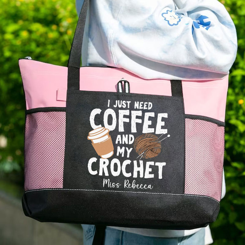 Crochet Gift Coffee Crochet Custom Tote Bag