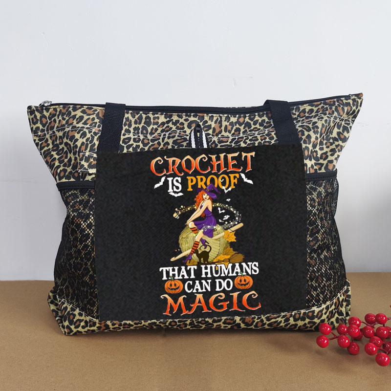 Crochet Is Proof That Humans Can Do Magic Halloween Tote Bag