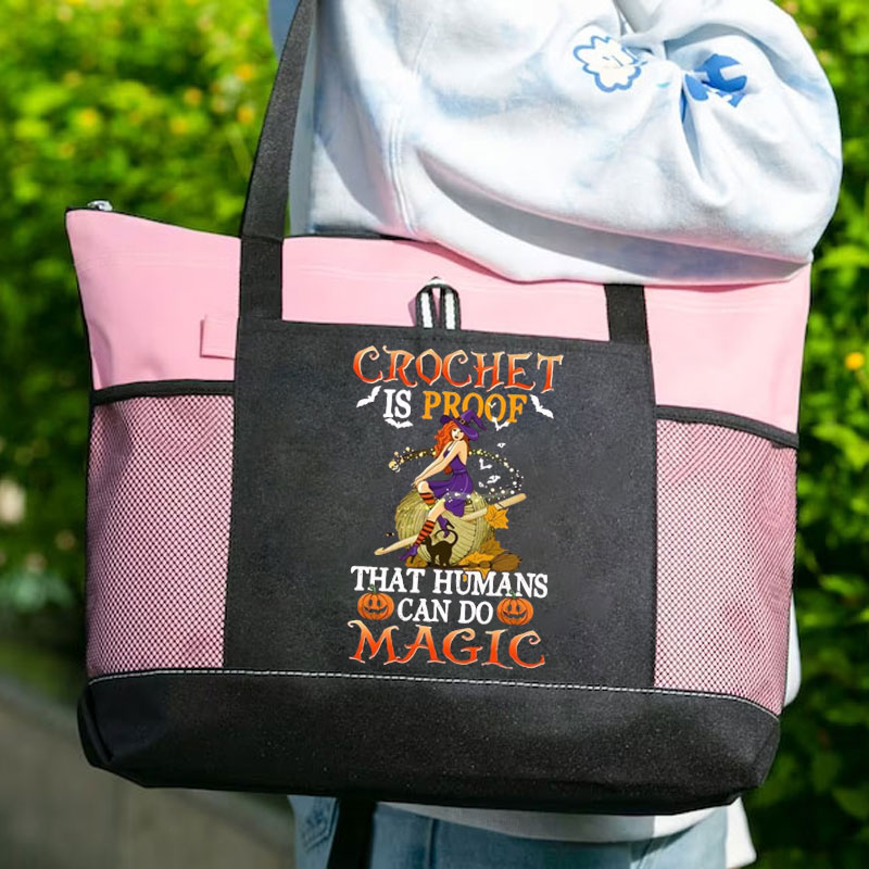 Crochet Is Proof That Humans Can Do Magic Halloween Tote Bag