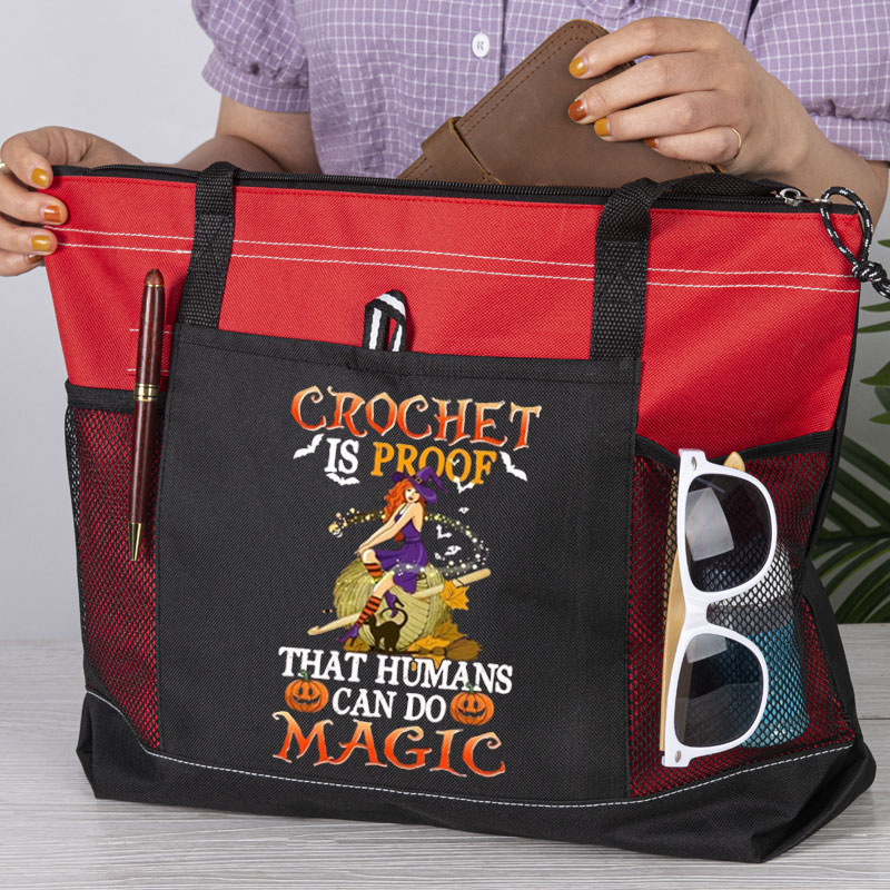 Crochet Is Proof That Humans Can Do Magic Halloween Tote Bag