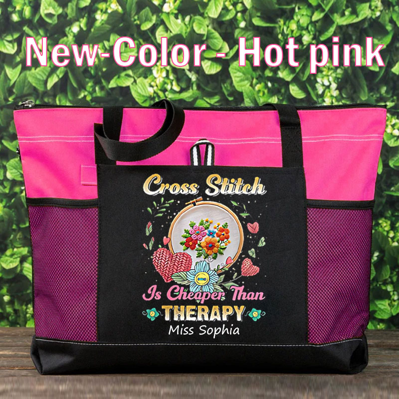 Cross Stitch Is Cheaper Than Therapy - Tote Bag