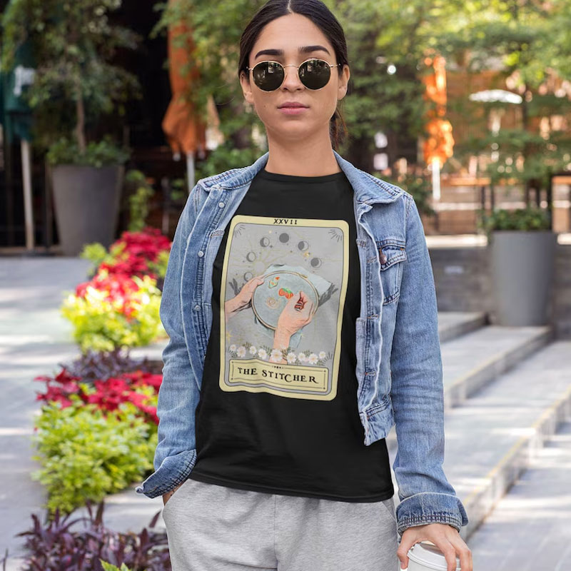 Cross Stitch Shirt The Stitcher Tarot Card T Shirt