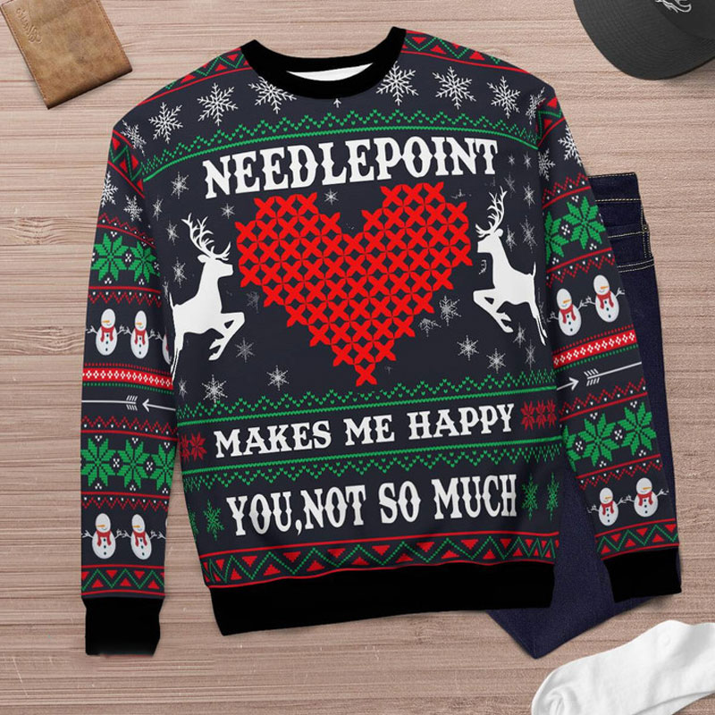 Cross Stitch Ugly Christmas Sweater