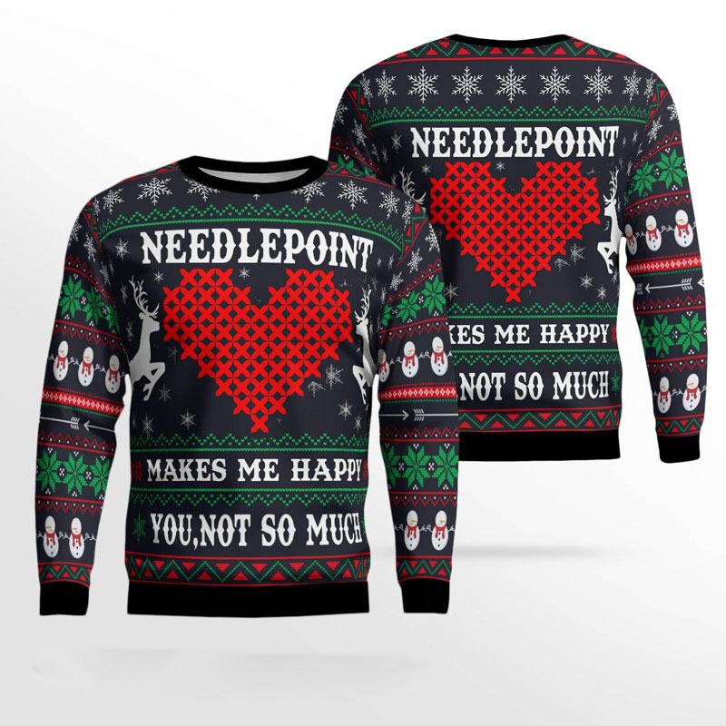 Cross Stitch Ugly Christmas Sweater