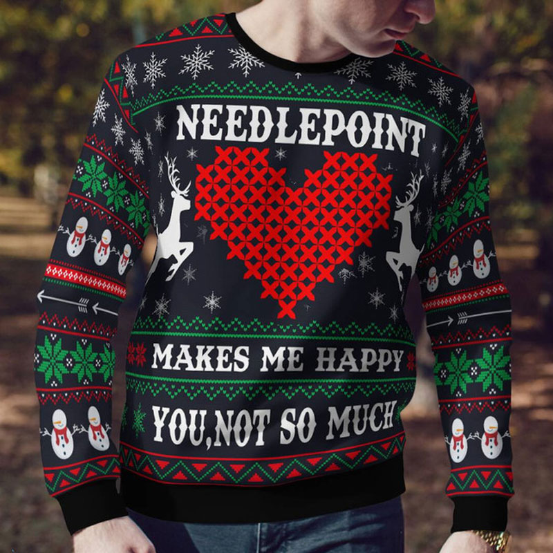 Cross Stitch Ugly Christmas Sweater