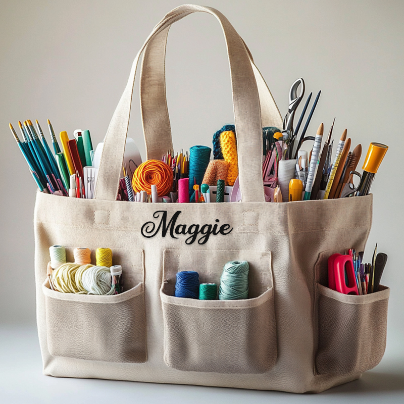 Custom Crochet Lovers Tote Bag Handbag