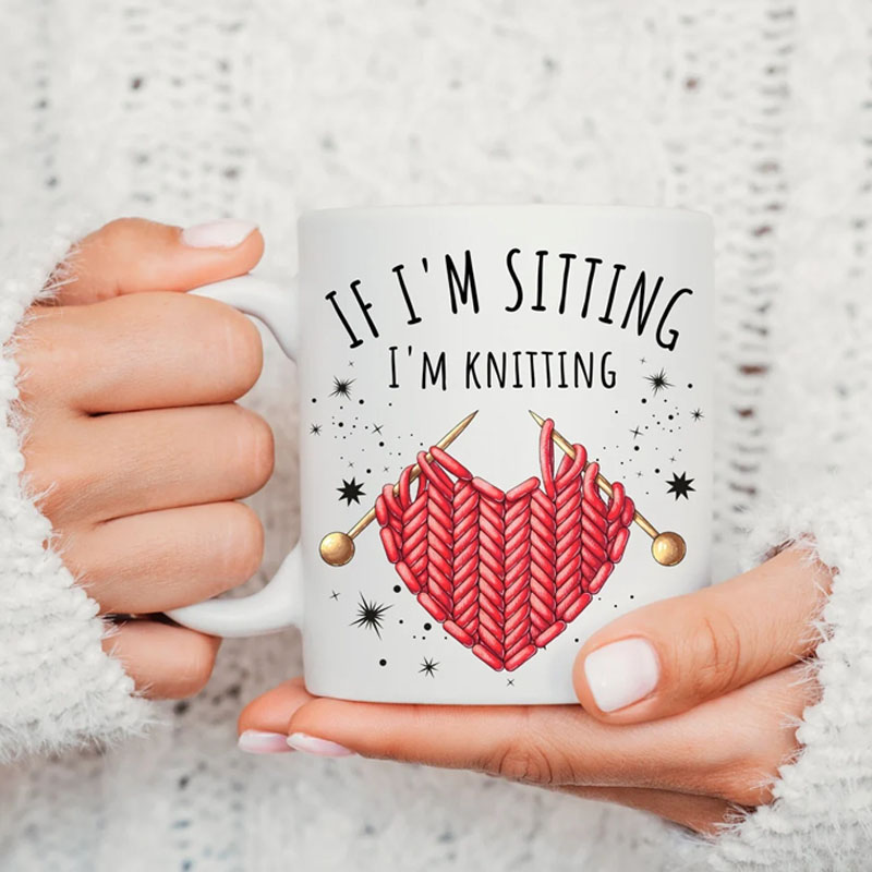 Custom Funny Grandma Knitting Mug Cup