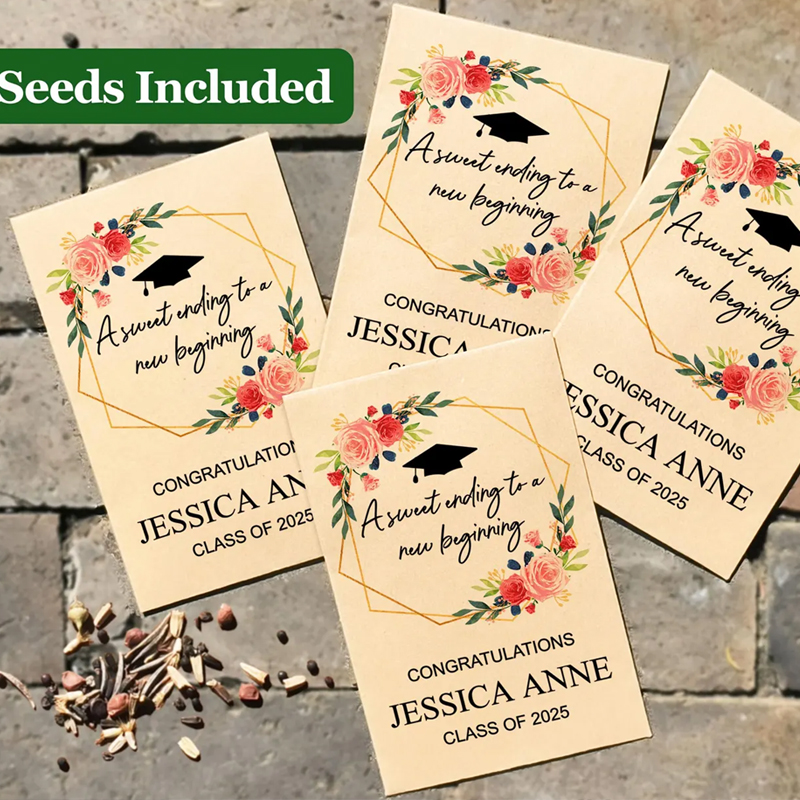 Custom Graduation Seed Packets 2025 Grads Congratulations Gift