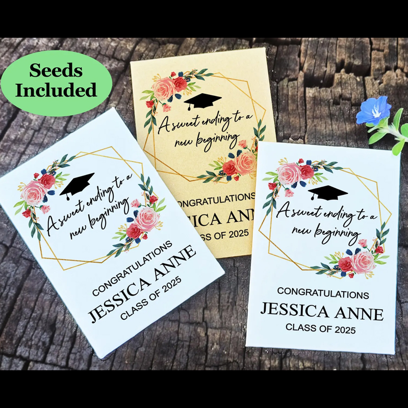 Custom Graduation Seed Packets 2025 Grads Congratulations Gift