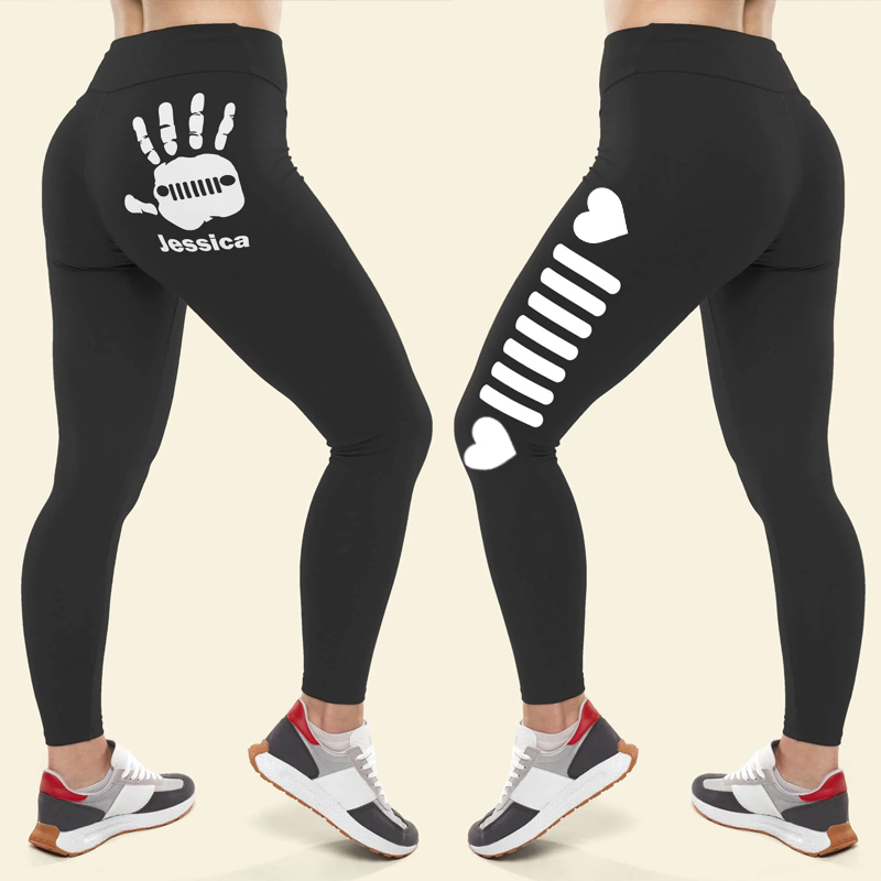Custom Jeep Girl Name Leggings Gift for her
