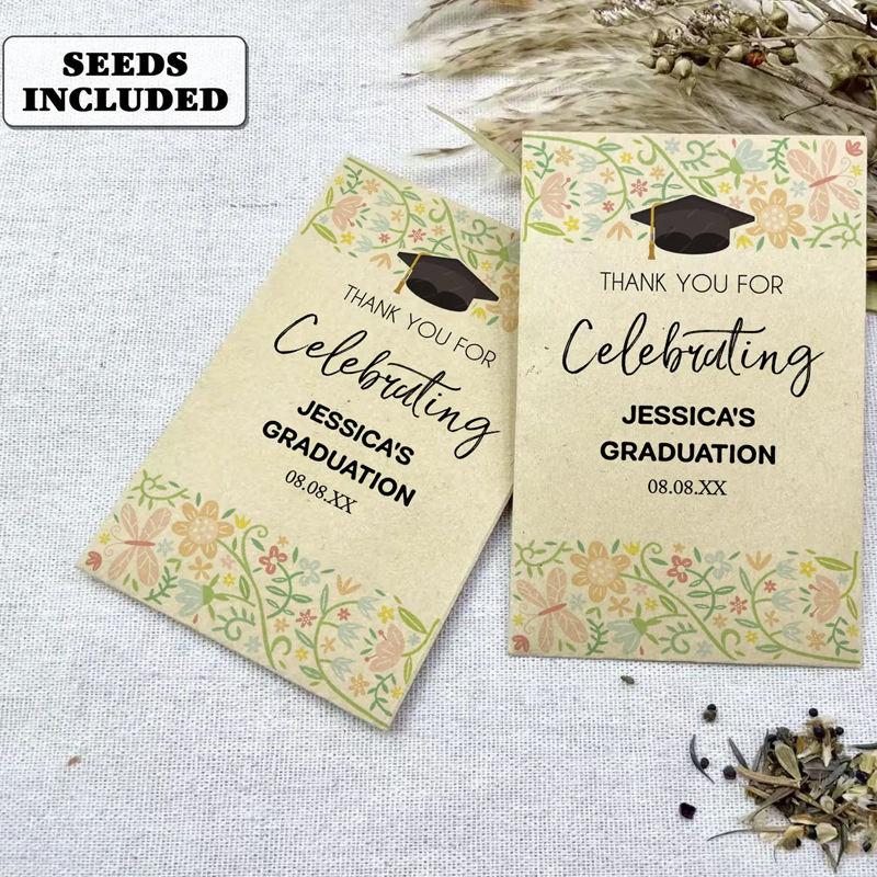 Custom Seed Packets for Graduation Thank You Gifts