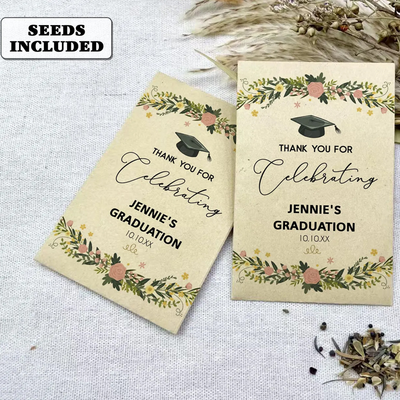 Custom Seed Packets for Graduation Thank You Gifts