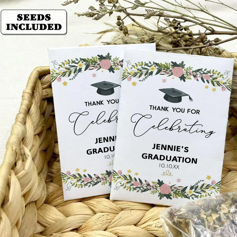 Custom Seed Packets for Graduation Thank You Gifts