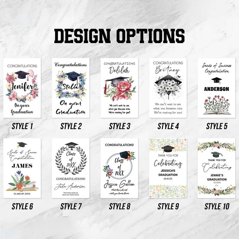 Custom Seed Packets for Graduation Thank You Gifts