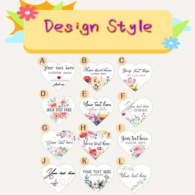 Custom Wedding Gift Favors Seed Paper Hearts Shapes