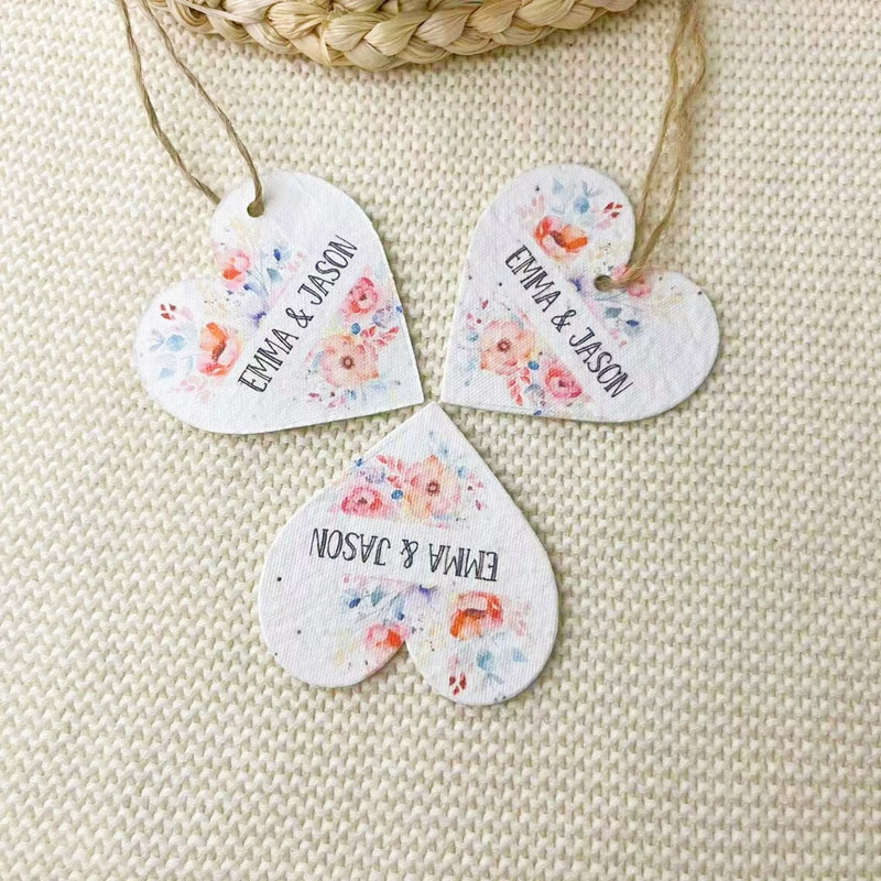 Custom Wedding Gift Favors Seed Paper Hearts Shapes