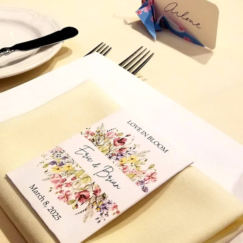 Custom wildflower seed packet wedding favors love is bloom favors