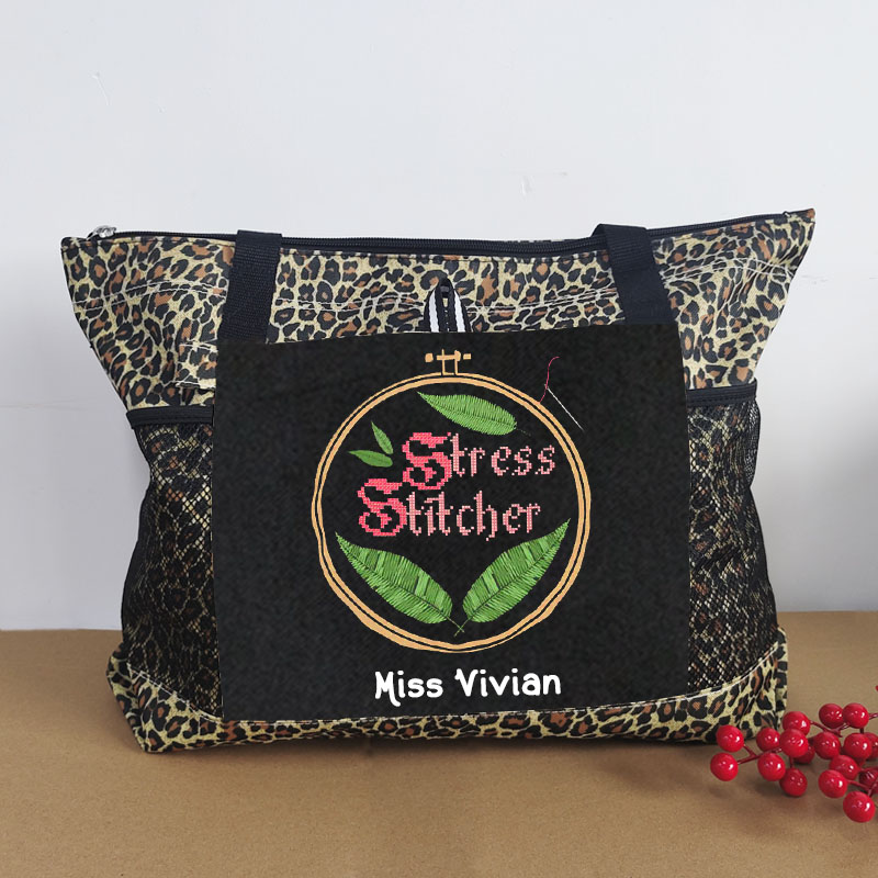 Cute Funny Cross Stitch Tote Bag