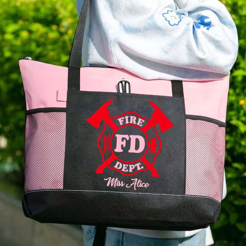 Fire department crossed axe firefighter Tote Bag