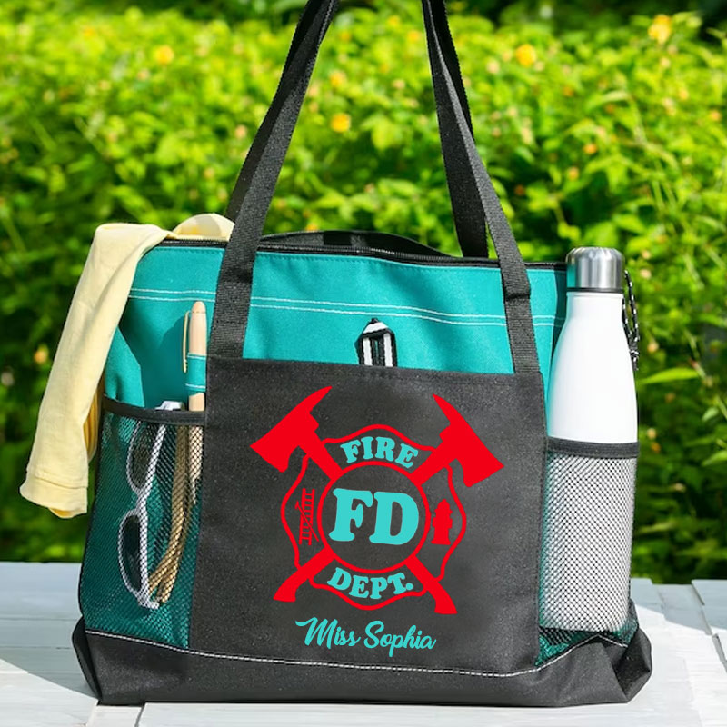 Fire department crossed axe firefighter Tote Bag