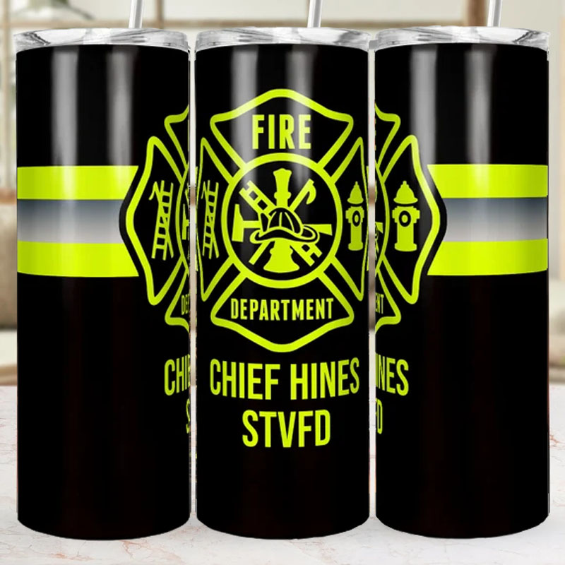 Firefighter 20 oz Skinny Tumbler